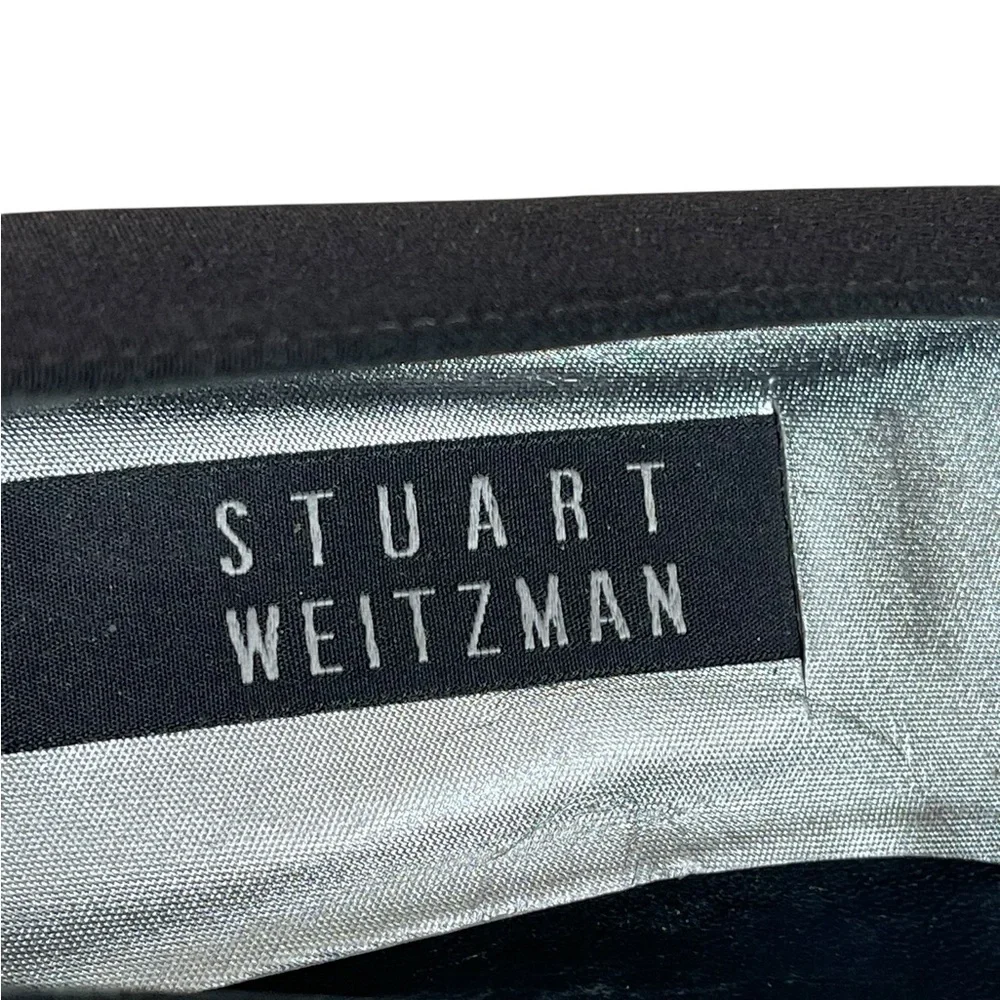 Stuart Weitzman‎ Pump Women's 7.5AA Black Fabric Embellish Slip On Block Heel